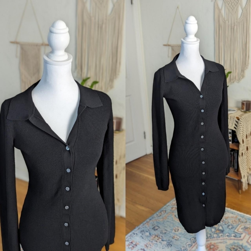 Black Cove Small ribbed dress by Wilfred nwt